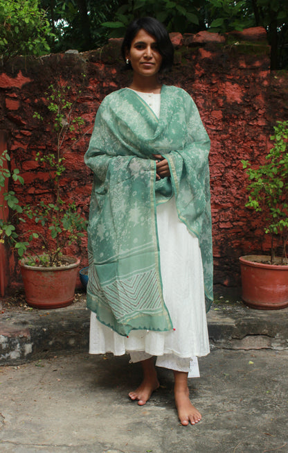 Panna Pushp Kota Doriya Dupatta