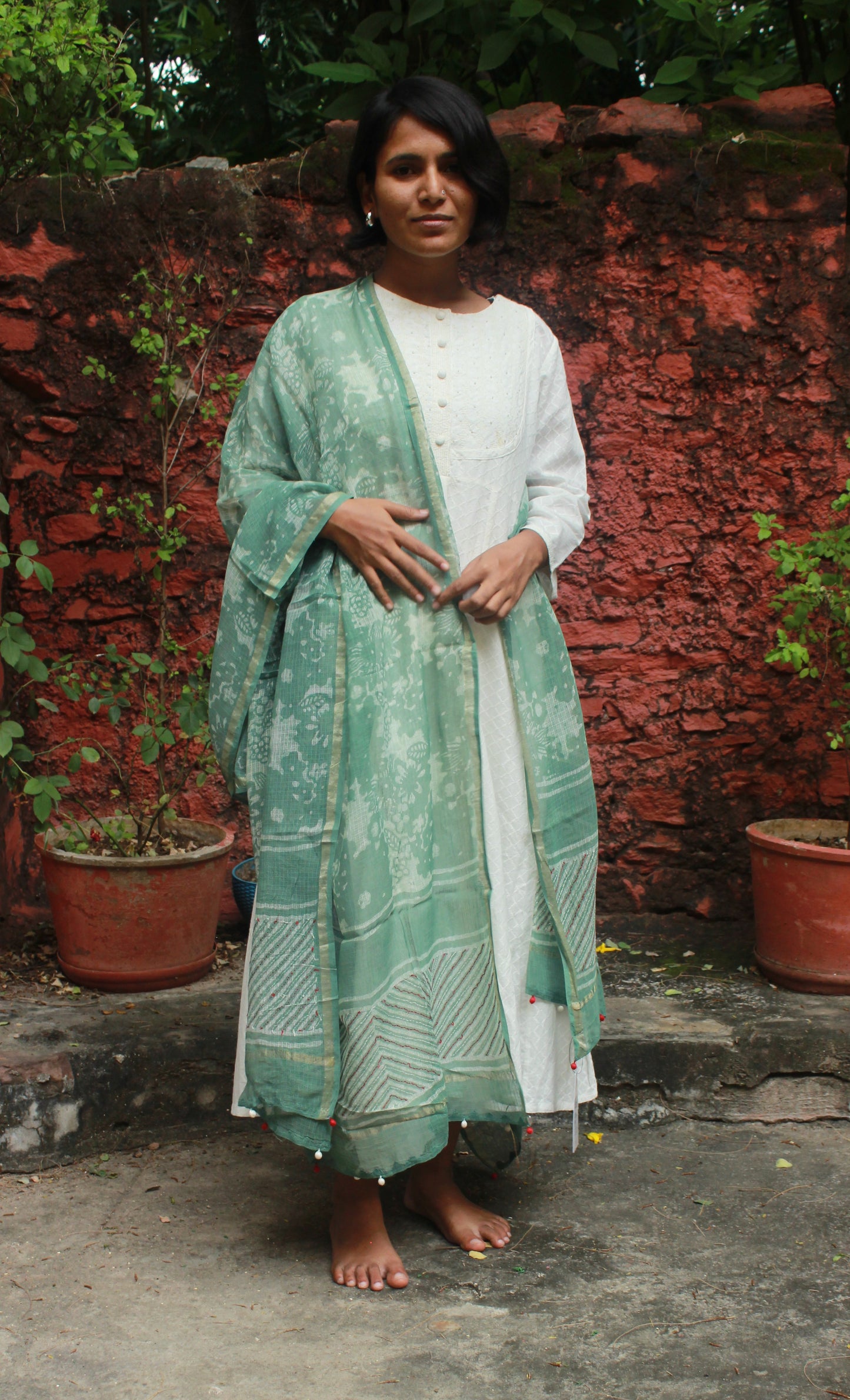 Panna Pushp Kota Doriya Dupatta