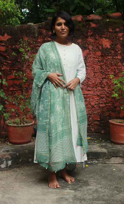 Panna Pushp Kota Doriya Dupatta