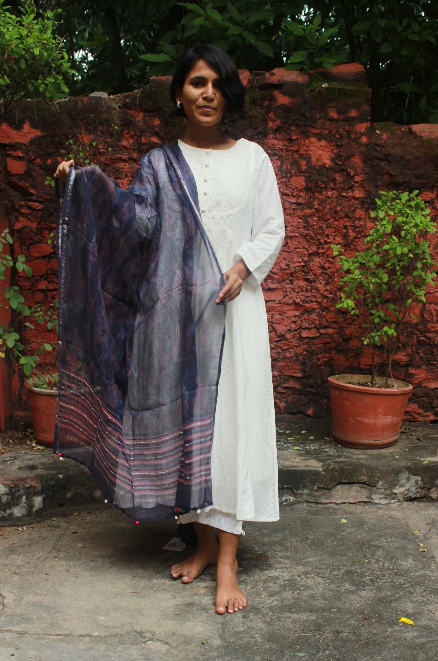 Violet Tides Kota Doriya Dupatta