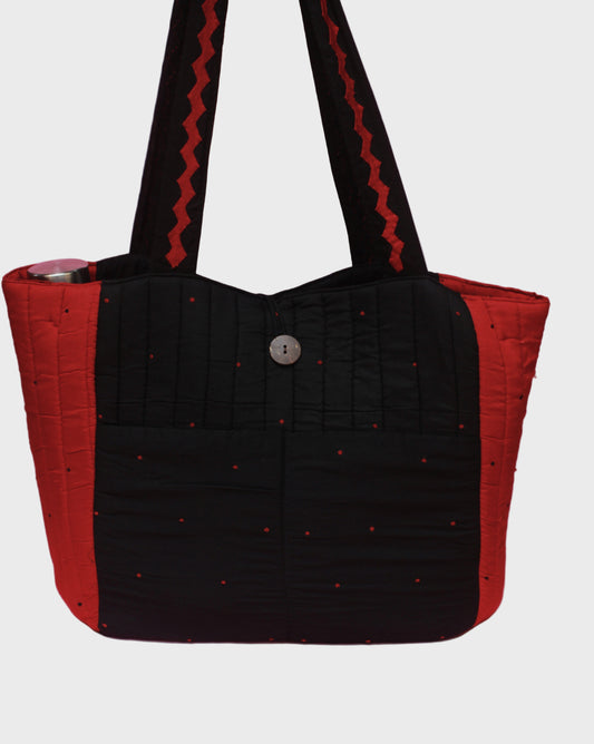 The Rustic Red & Black Tote Bag
