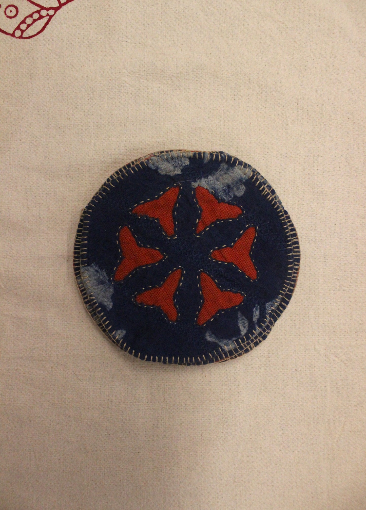 Handcrafted Tea Coasters - Navy Blue