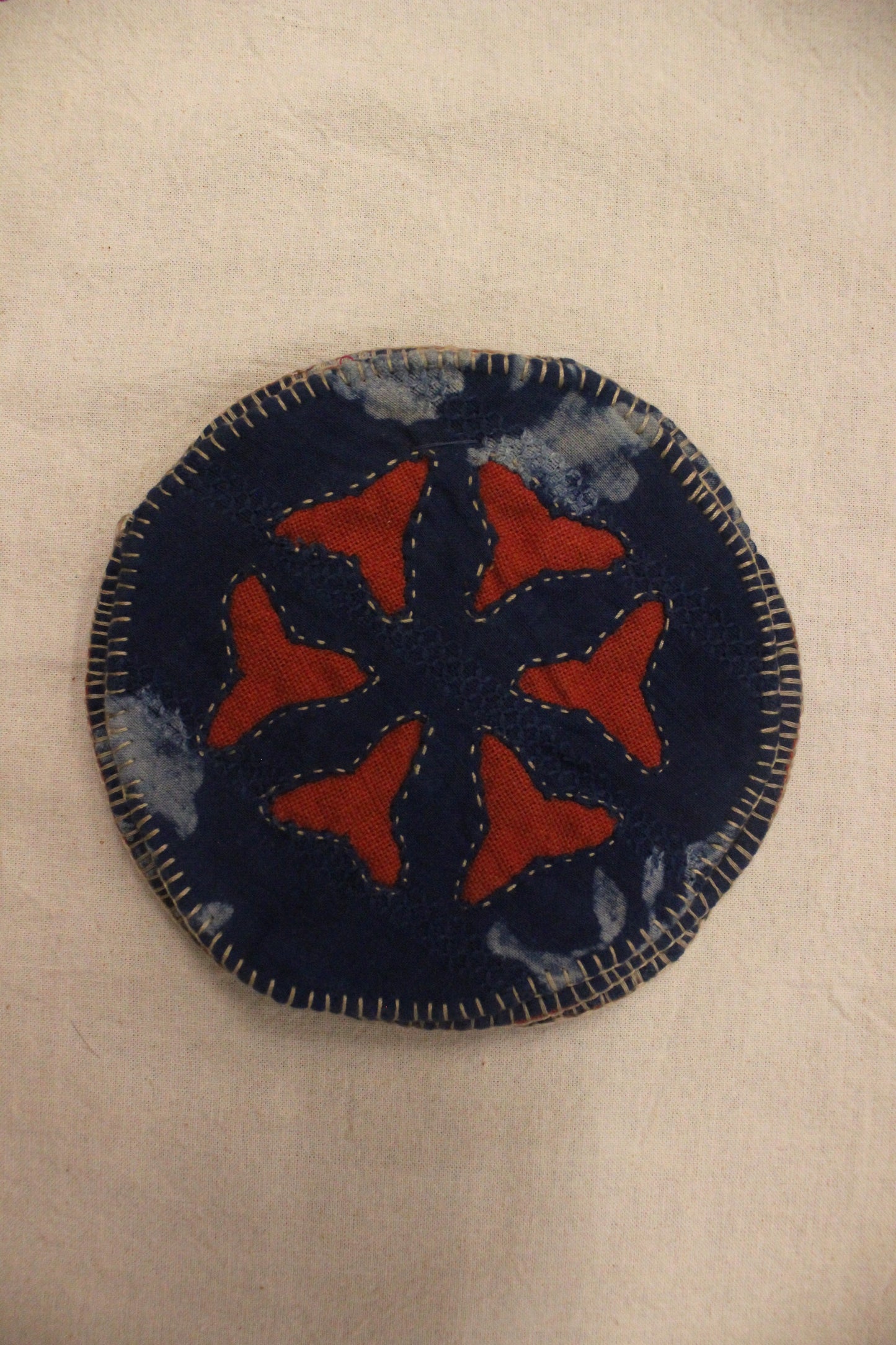Handcrafted Tea Coasters - Navy Blue