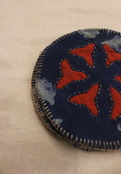 Handcrafted Tea Coasters - Navy Blue