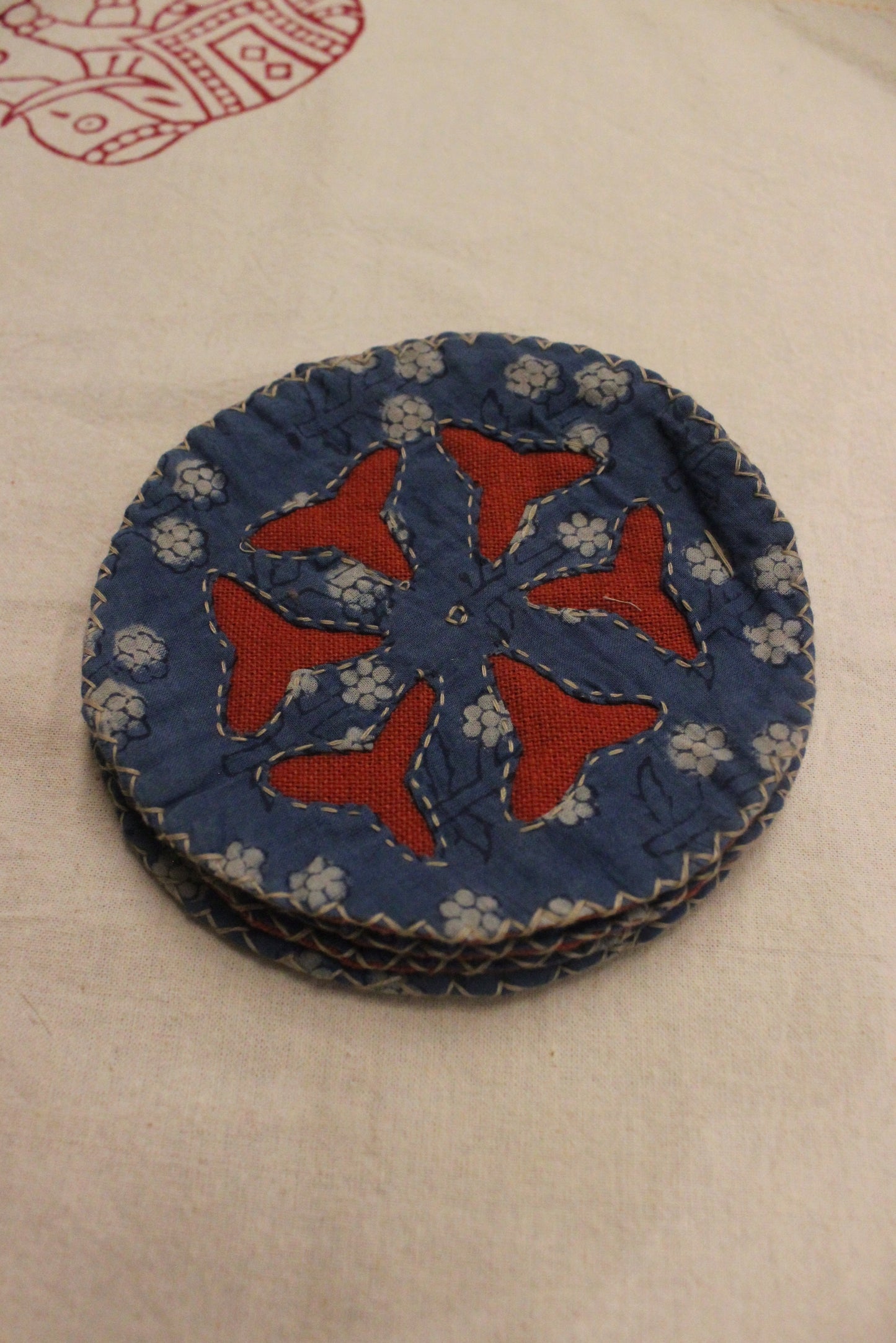 Indigo Tea Coasters - Blue