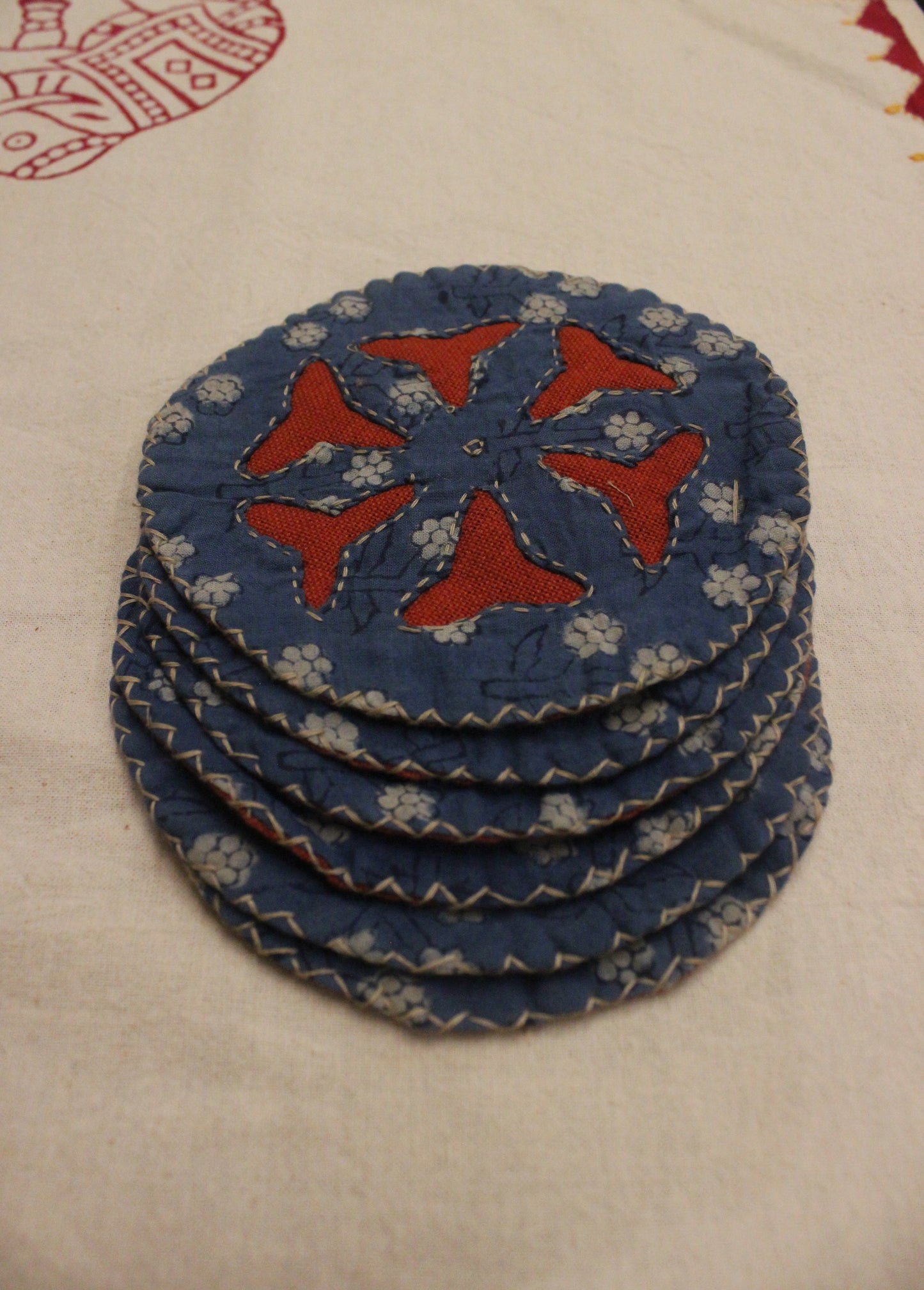 Indigo Tea Coasters - Blue