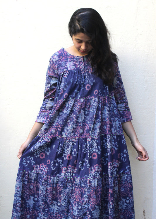 Dress Block Printed Cotton
