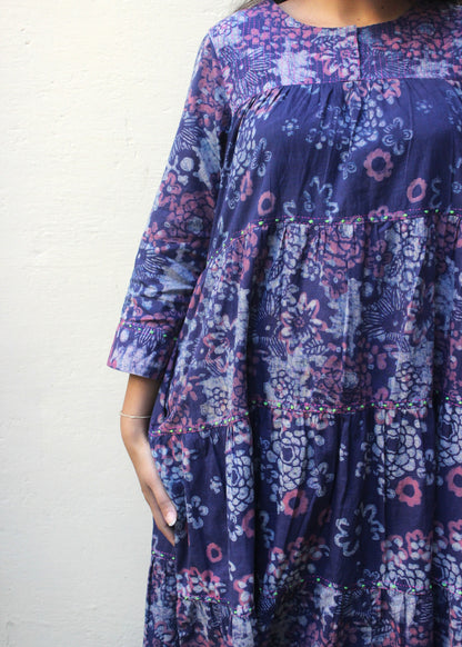 Dress Block Printed Cotton