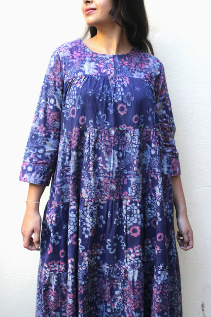 Dress Block Printed Cotton
