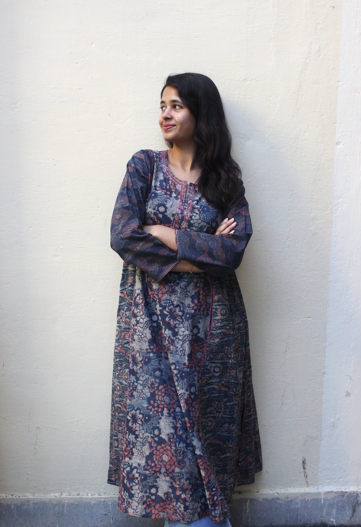 Dusty lavender Block Printed Cotton Kurta