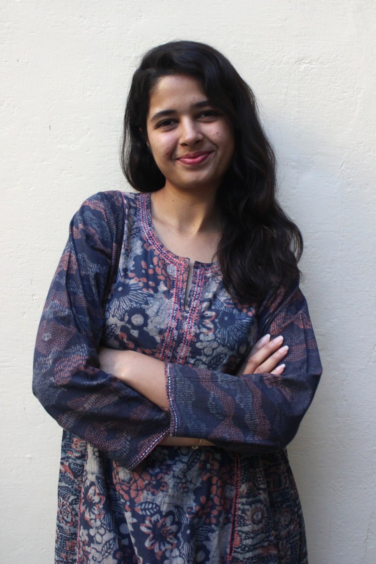 Dusty lavender Block Printed Cotton Kurta