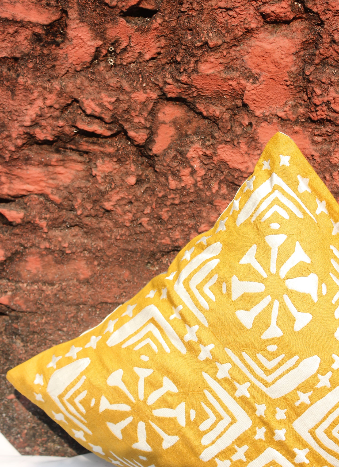 Golden Yellow Satin Silk Cushion Cover