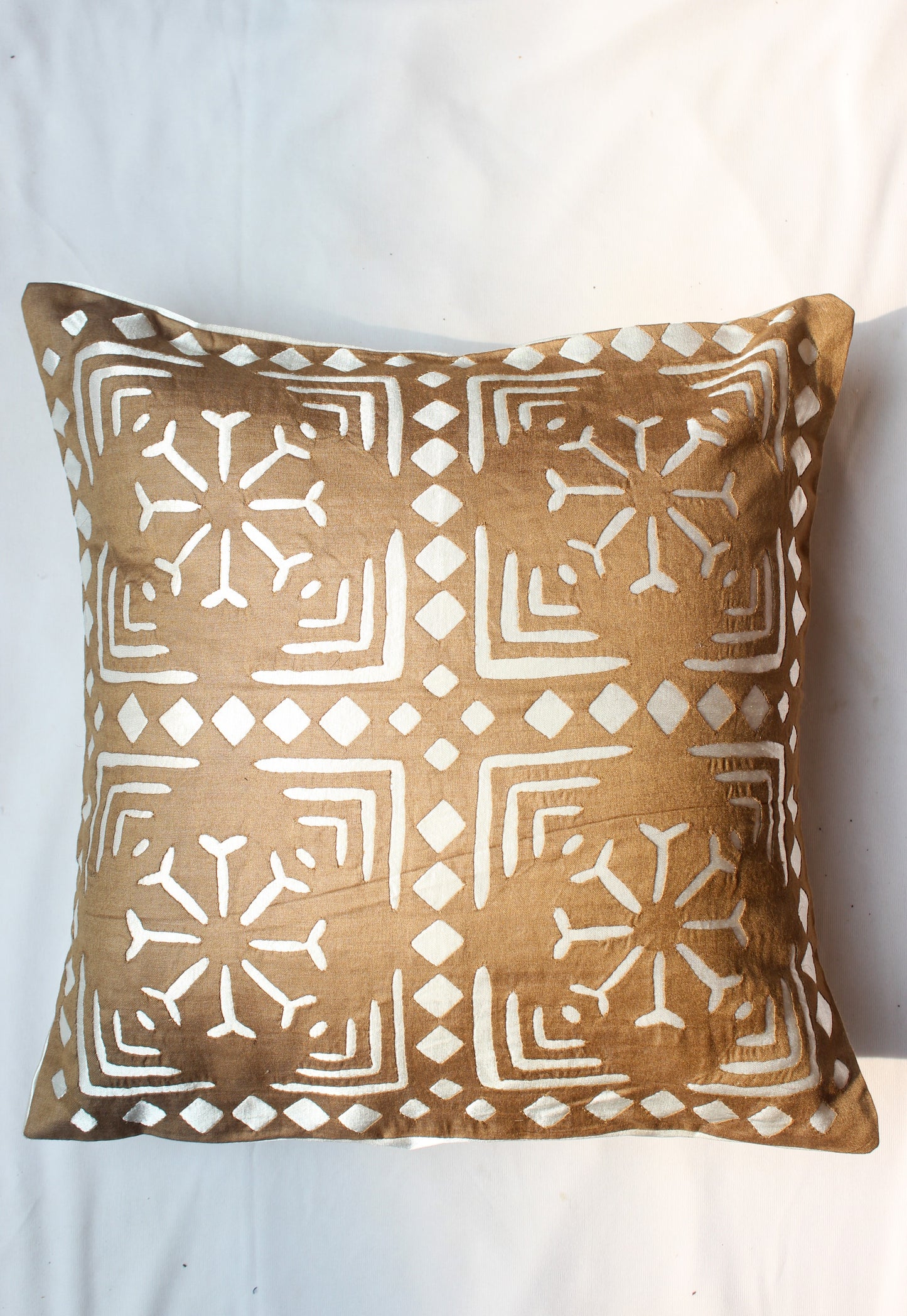 Olive Green Satin Silk Cushion Cover