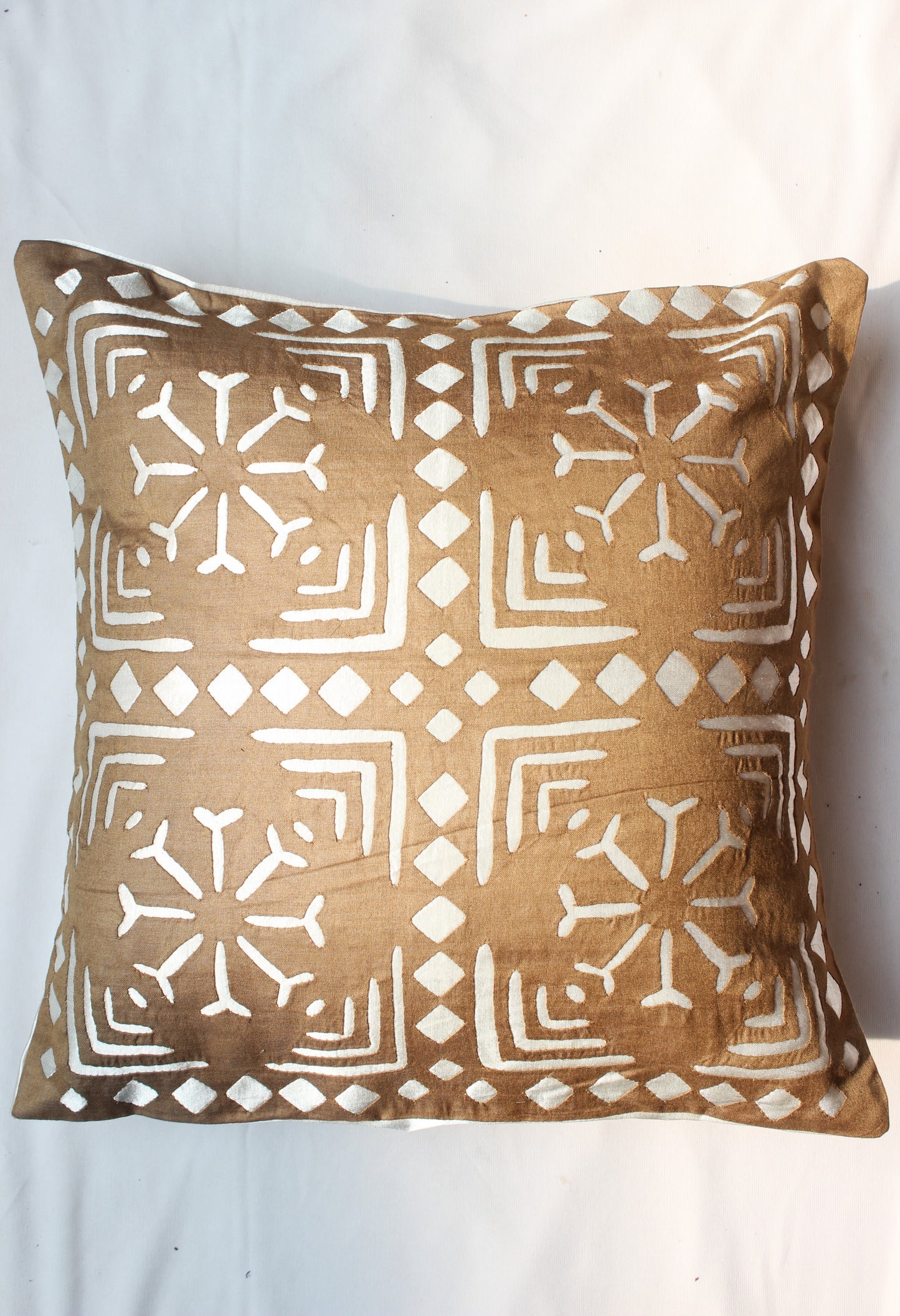 Olive Green Satin Silk Cushion Cover