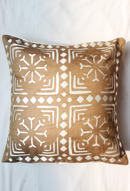 Olive Green Satin Silk Cushion Cover