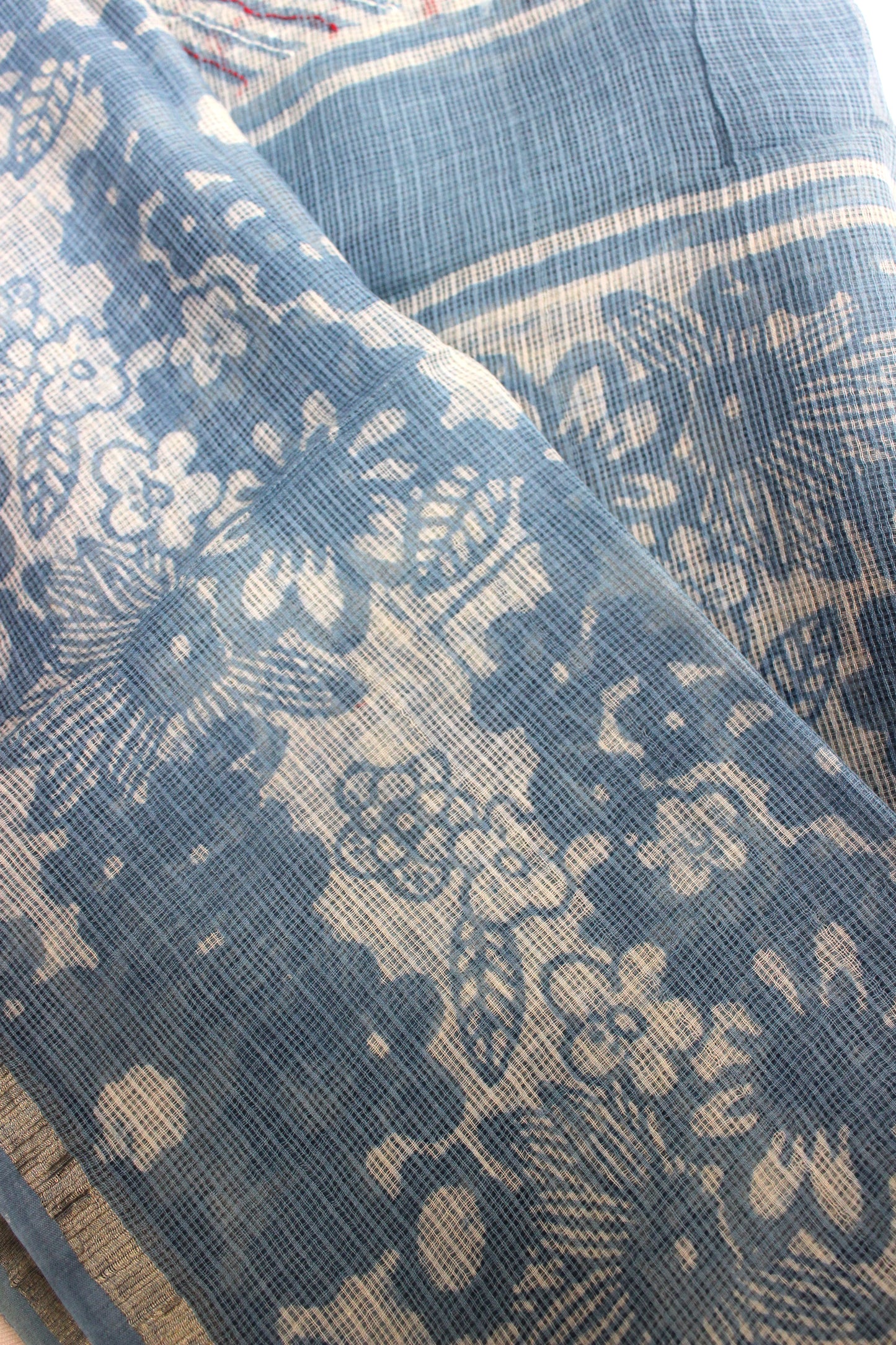 Cotton Kota Doriya Dupatta - Sky Blue