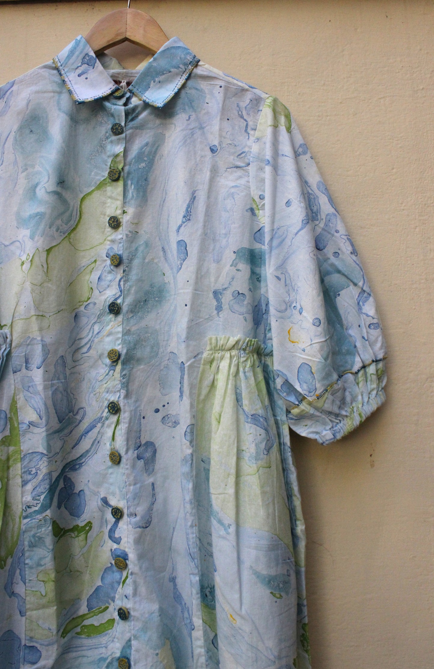 Cotton Marble Print Dress