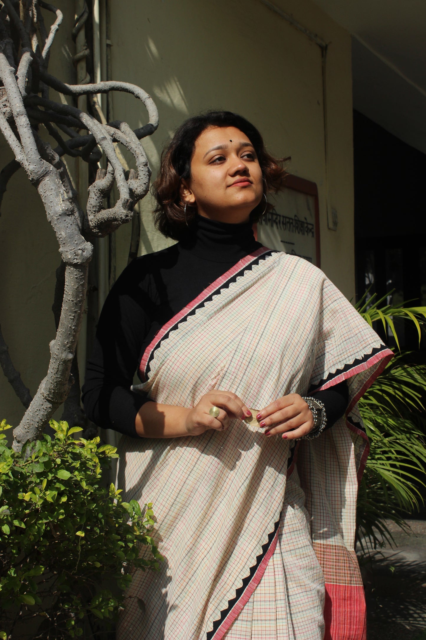 Handloom Cotton Saree - Off White