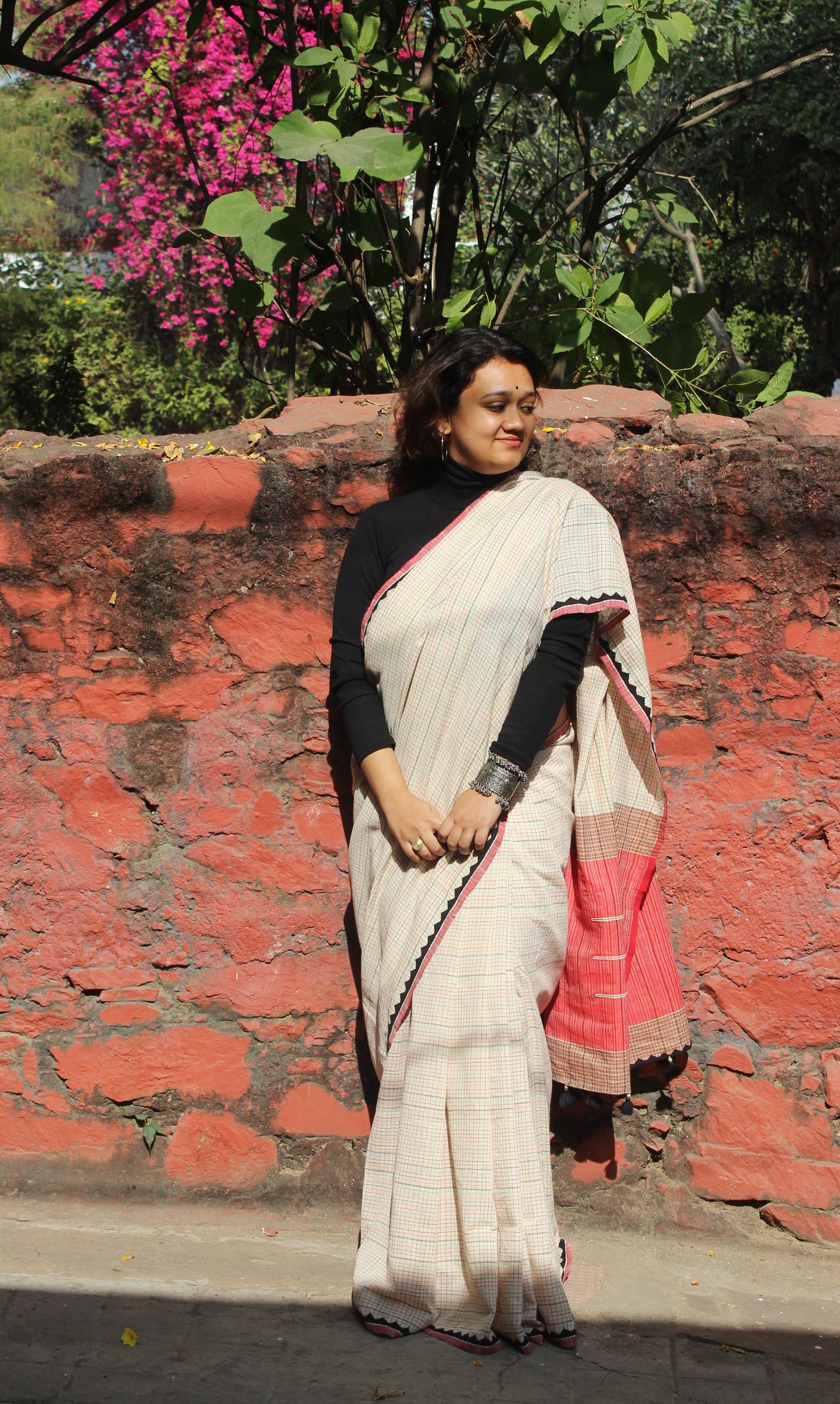 Handloom Cotton Saree - Off White