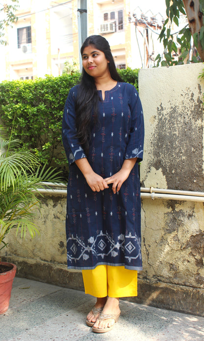Dark Blue Jamdani Kurta