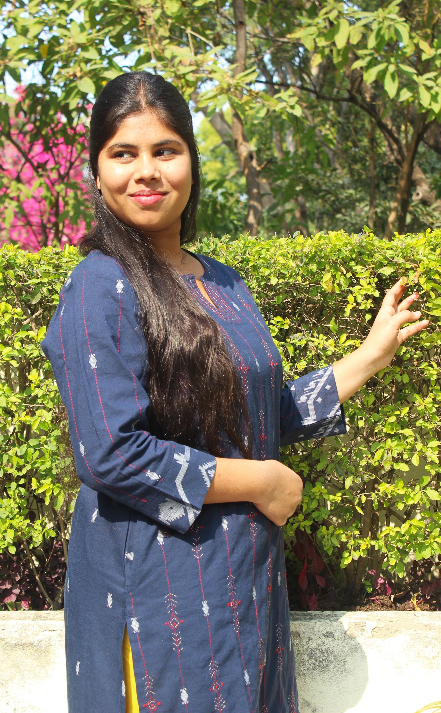 Dark Blue Jamdani Kurta