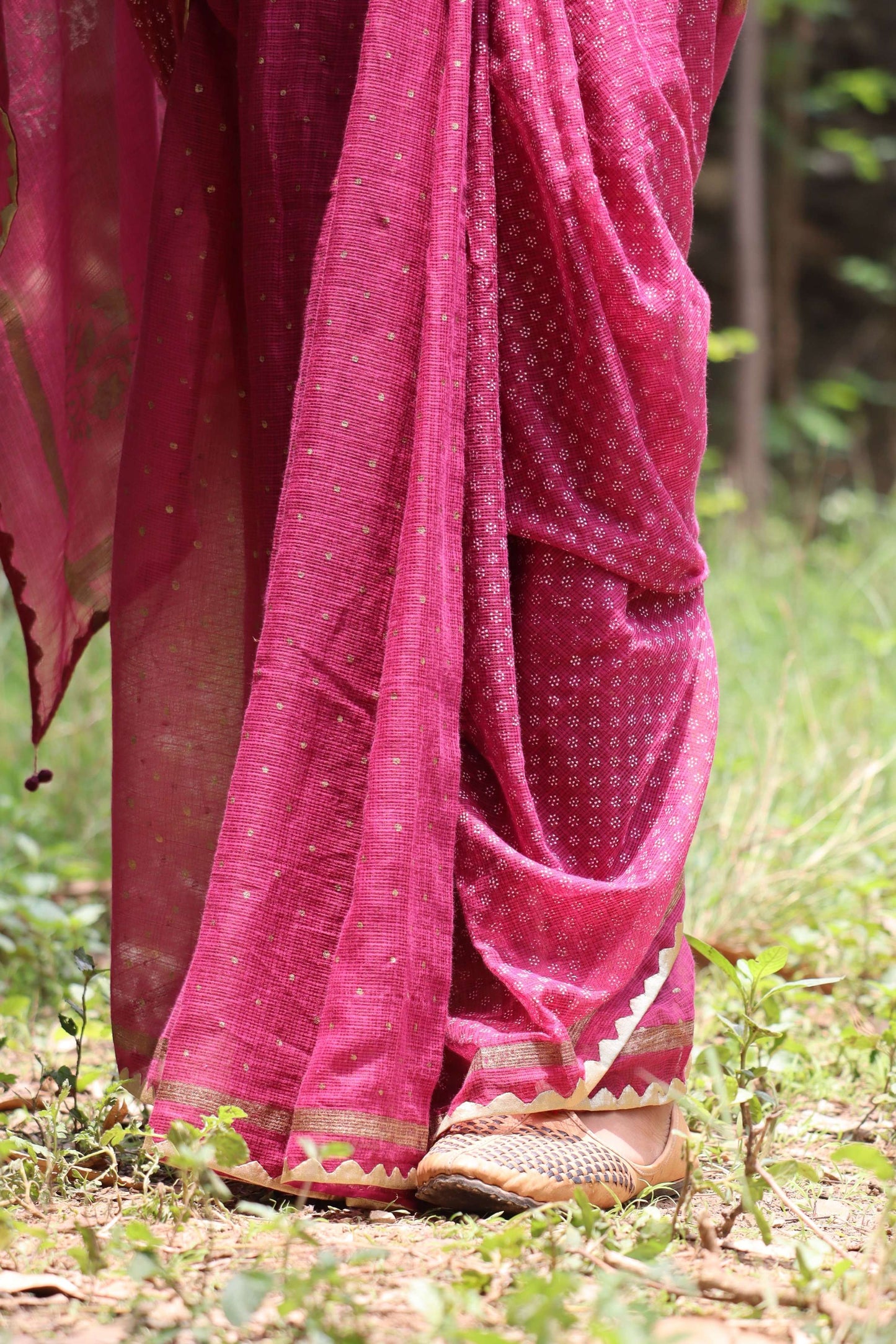 WINE KOTA DORIYA COTTON SAREE