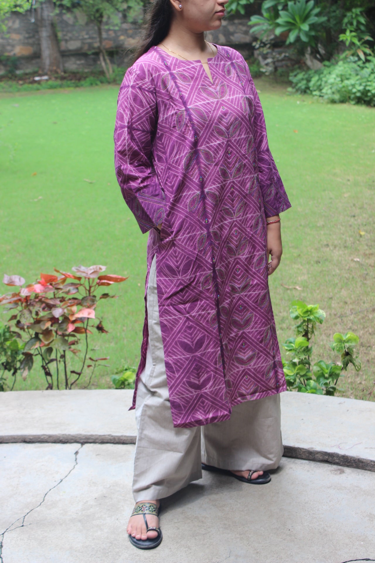 PURPLE SHIBORI KURTA