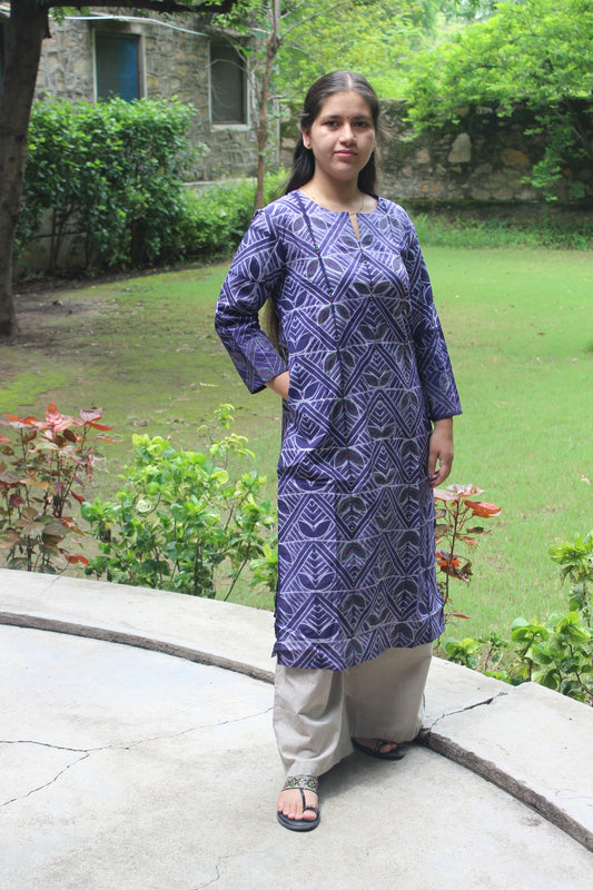 COTTON SHIBORI KURTA