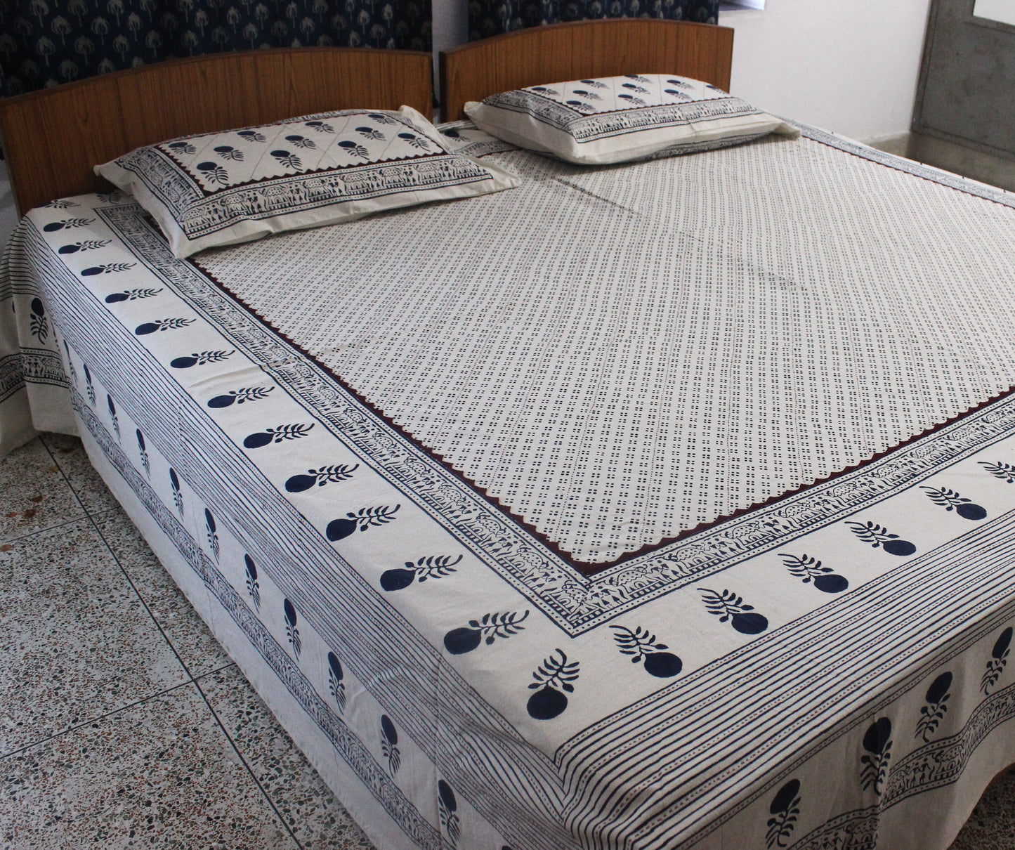 Heritage Block Print Bedsheet