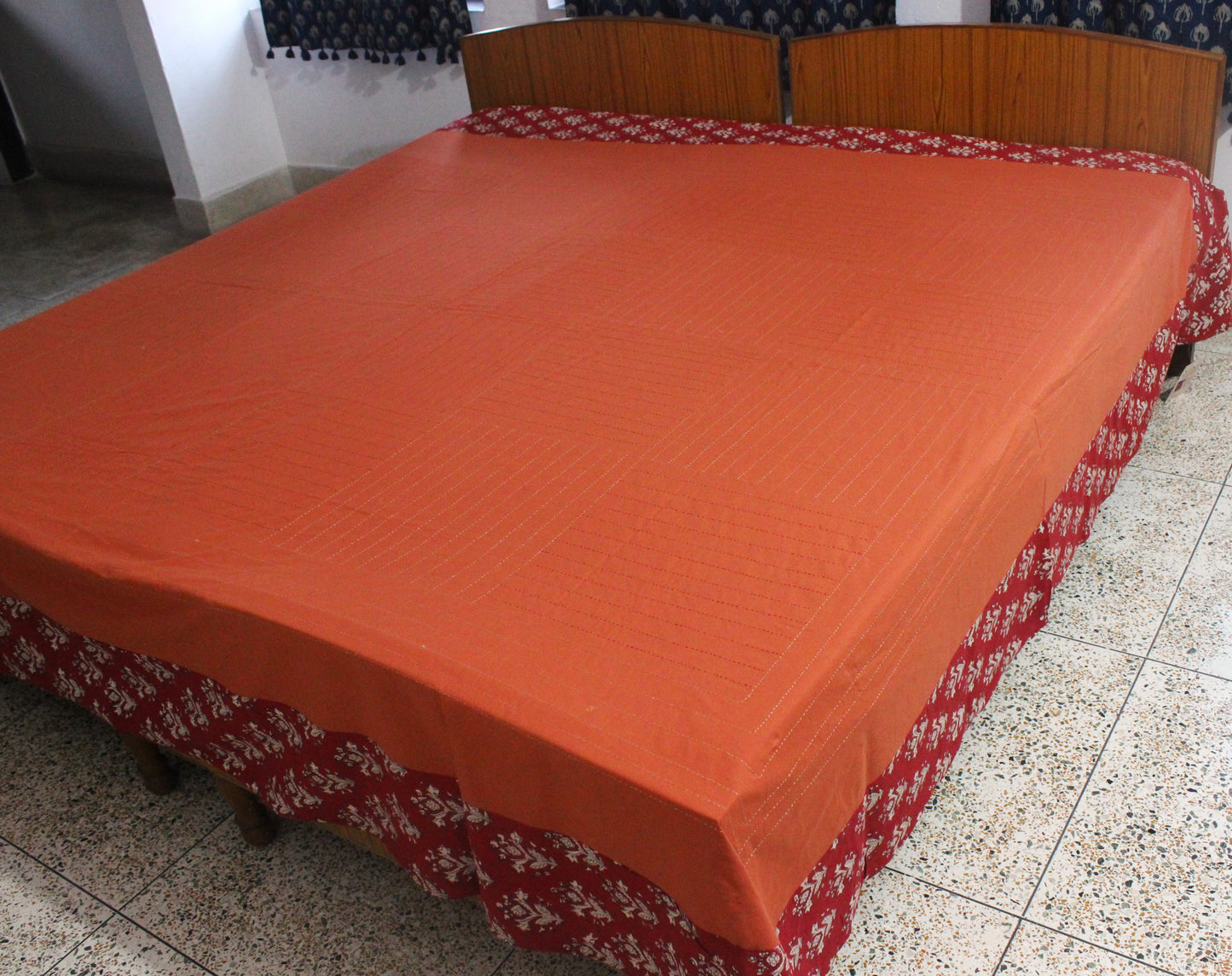 Tanka Harmony Bedcover - Carrot Orange