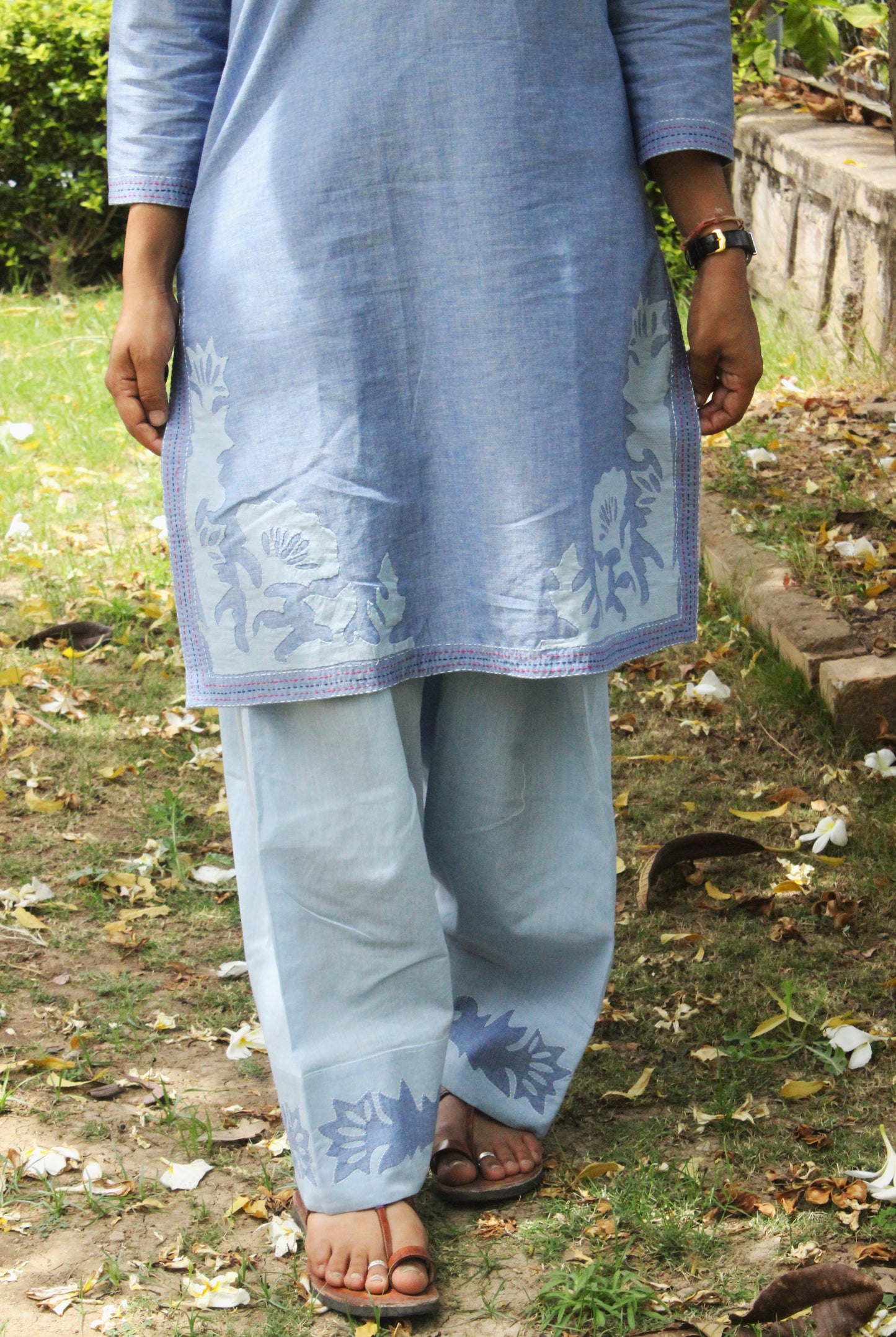 Sky Blue Cotton Co-Ord Set