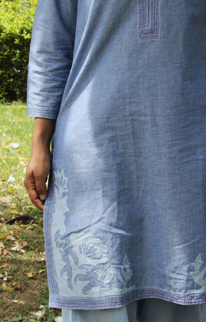 Sky Blue Cotton Co-Ord Set