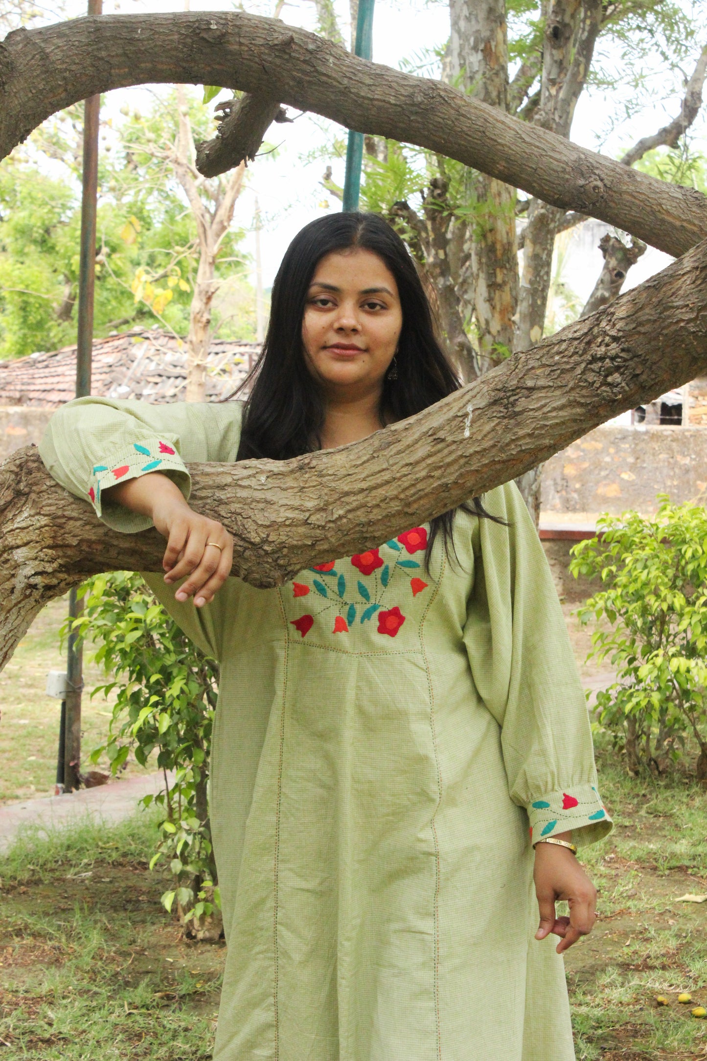 Pistachio Green Appliqué Kurta