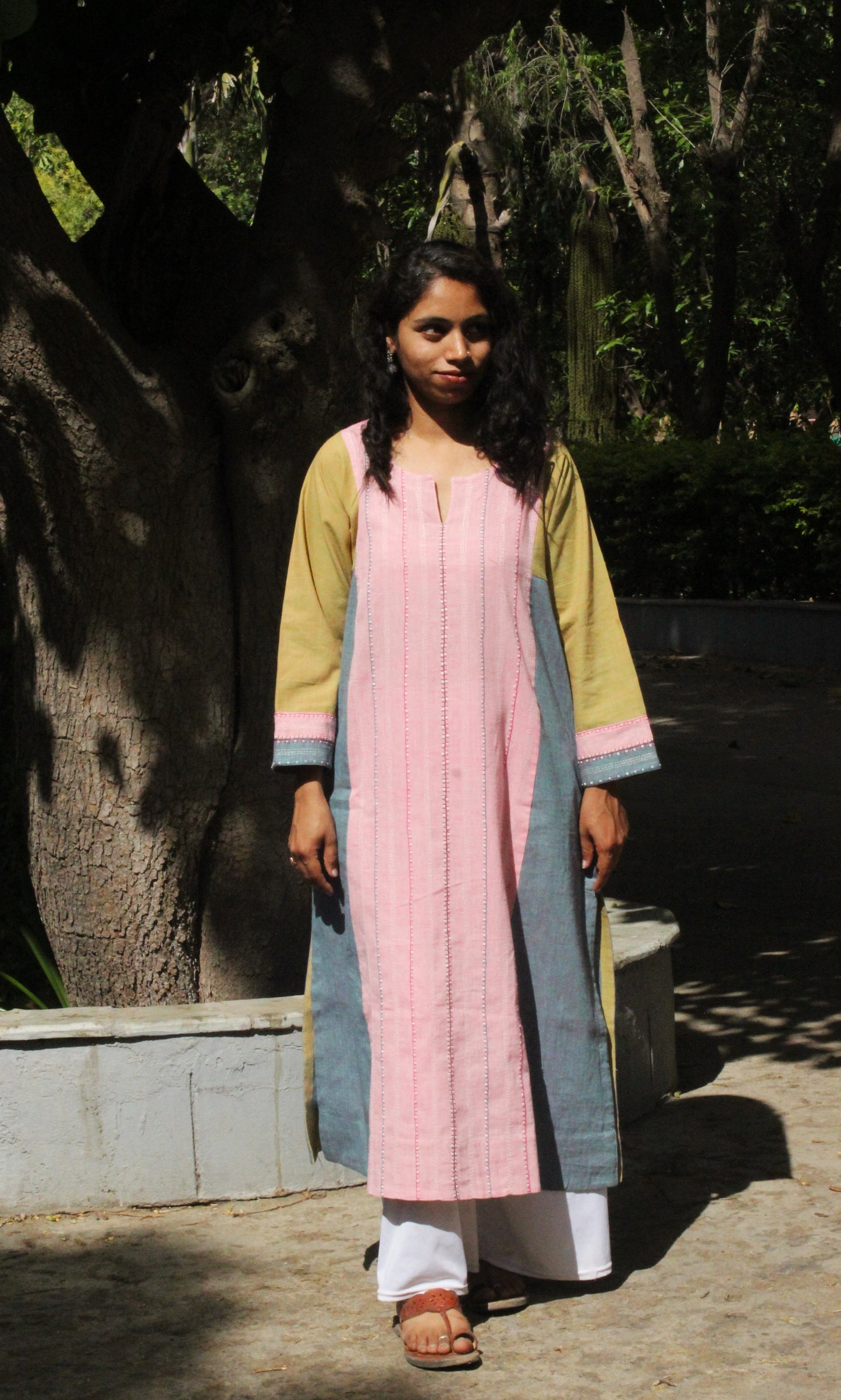 Multicolour Handloom Kurta for Women