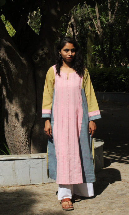 Multicolour Handloom Kurta for Women