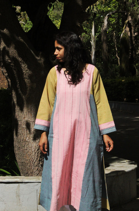 Multicolour Handloom Kurta for Women