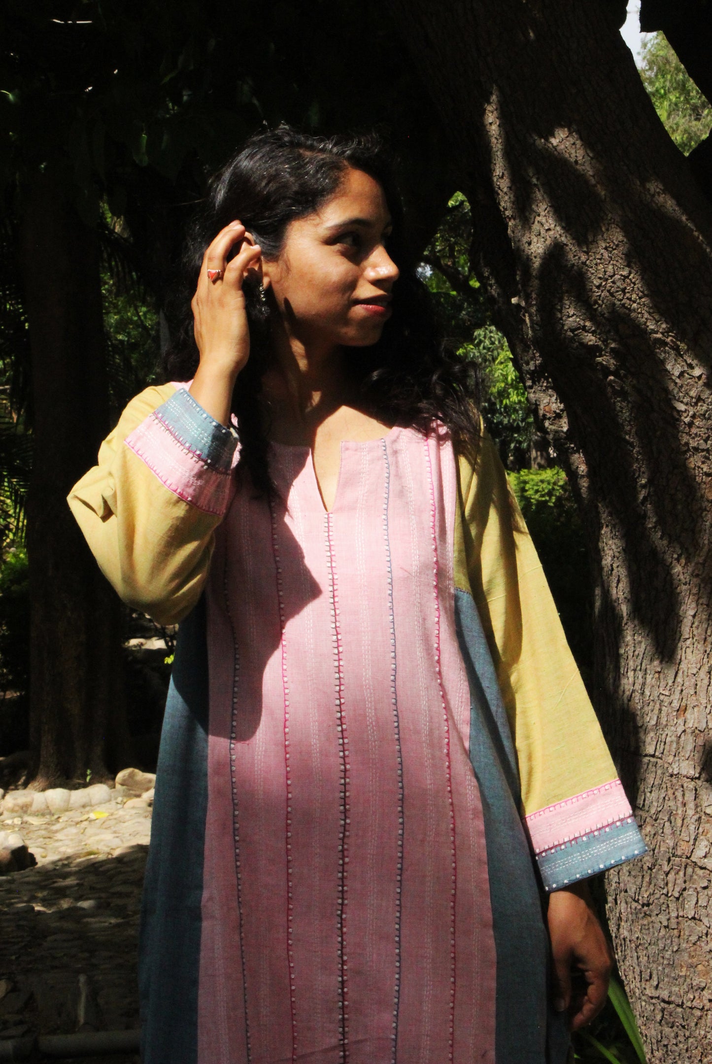 Multicolour Handloom Kurta for Women