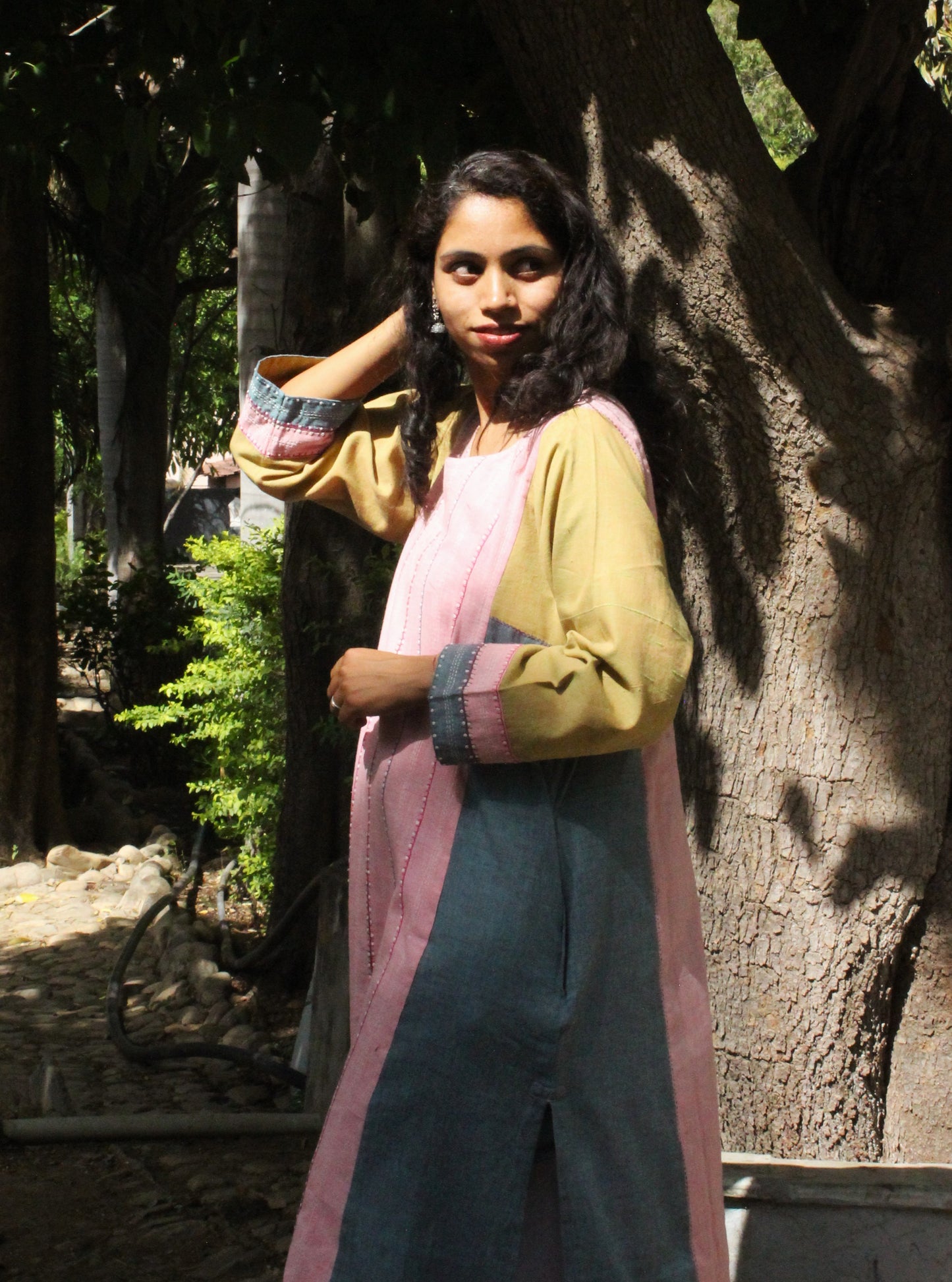 Multicolour Handloom Kurta for Women