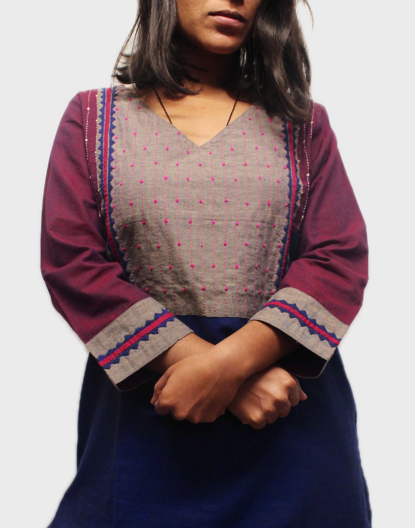 Aarohi Hand-Embroidered Cotton Kurta