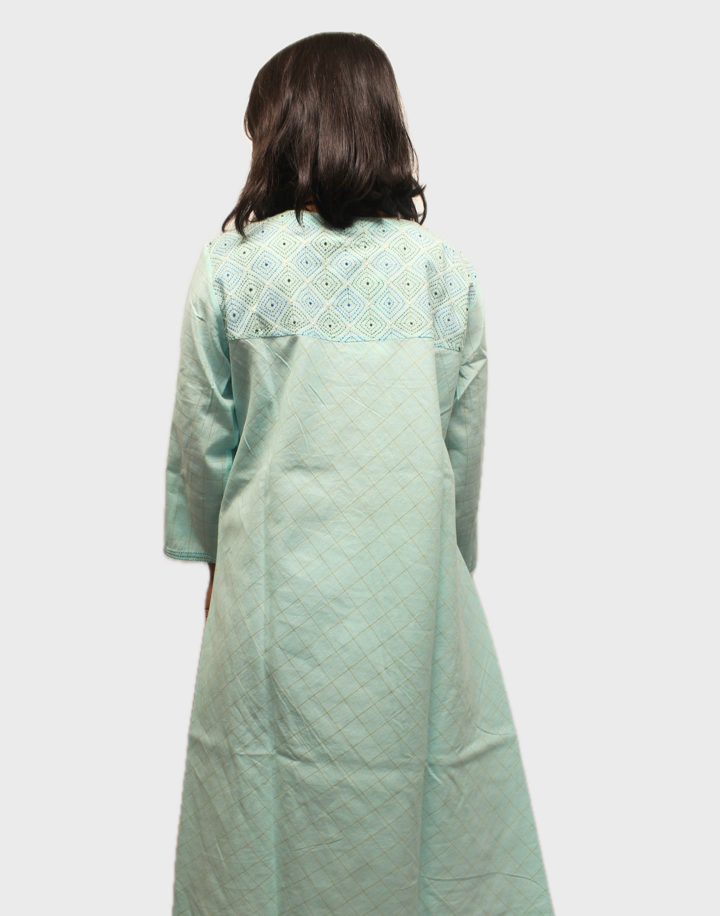 Sky Blossom Handcrafted Kurta