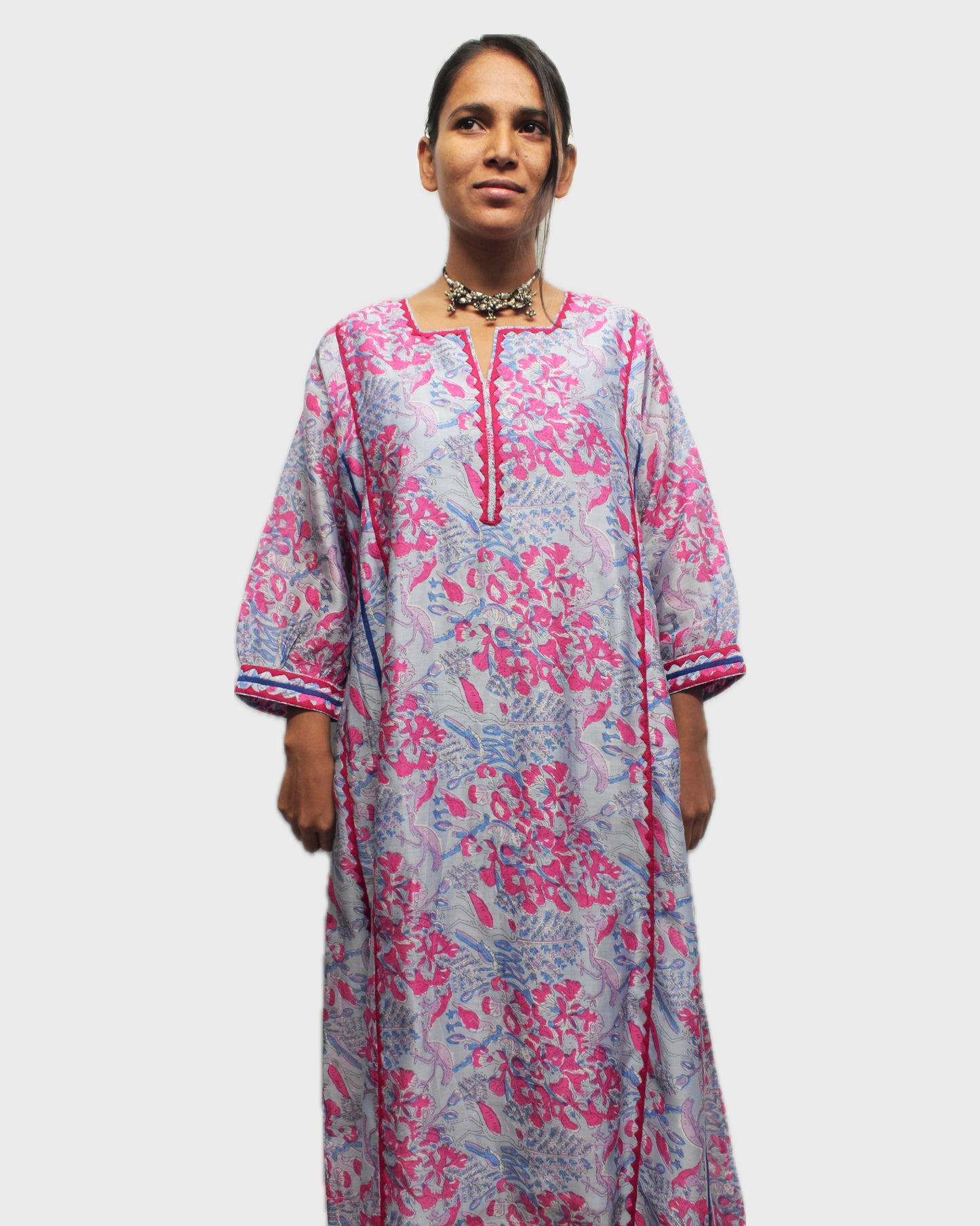 Designer Embroidered Silk Kurta for Women