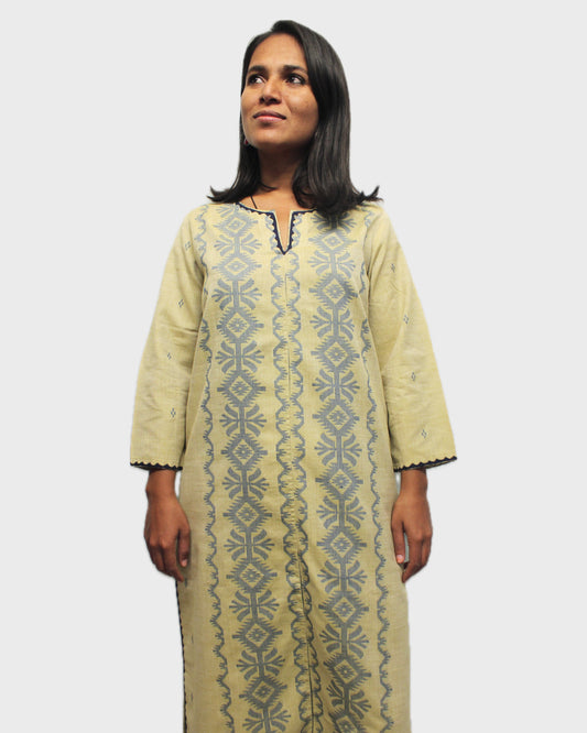 Chandrika Handwoven Kurta - Pastel Green