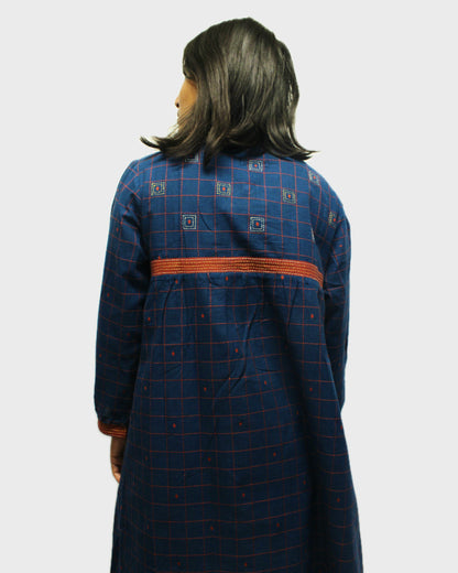 Threaded Elegance Kurti - Blue