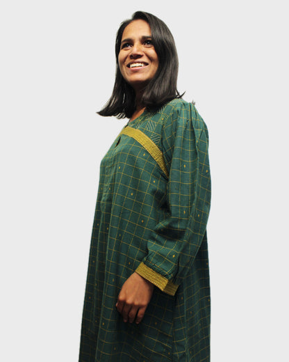 Kantha Katha Kurti - Green