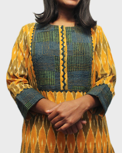 Designer Ikat Kurta for Women