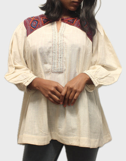 White Tanka Top