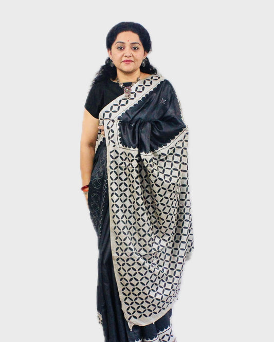 Silk Cutwork Saree