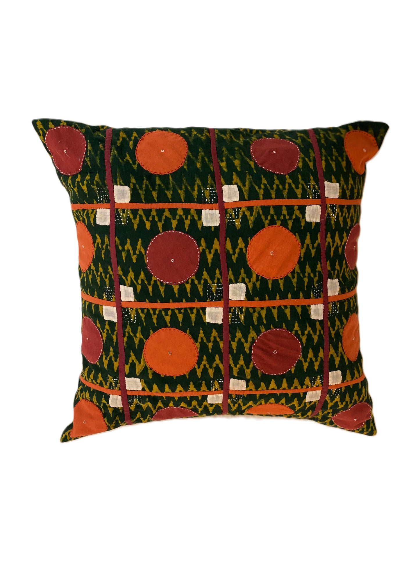 Cushion Cover Cotton Applique - Multiple Colors