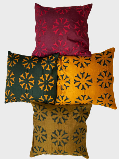 Cushion Cover Cutwork Silk - Multiple Colors