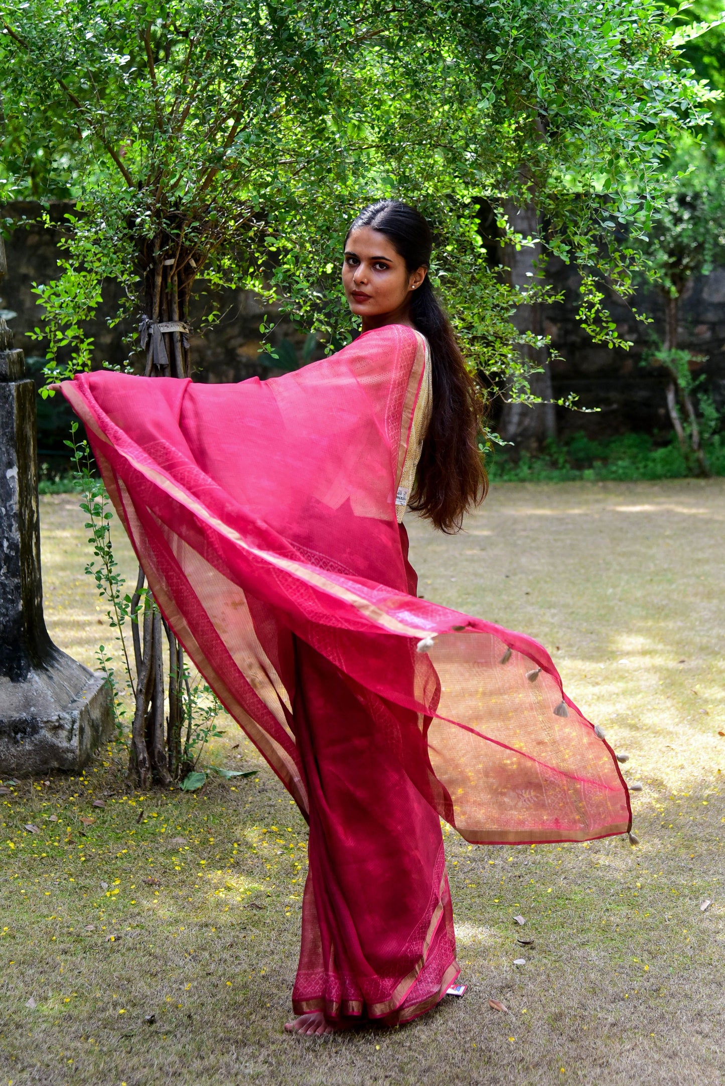 Printed Silk Sari